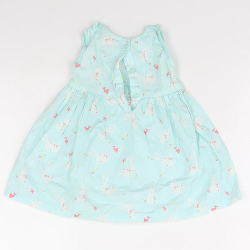 Blue Zoo Baby White Animal Print  A-Line  Size 9-12 Months