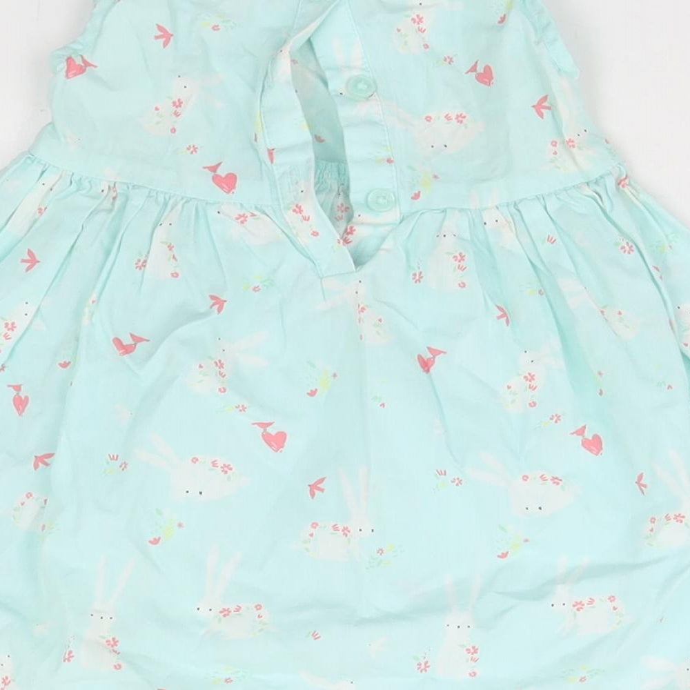 Blue Zoo Baby White Animal Print  A-Line  Size 9-12 Months