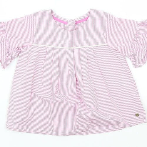 Marks and Spencer Baby Pink Striped  A-Line  Size 9-12 Months