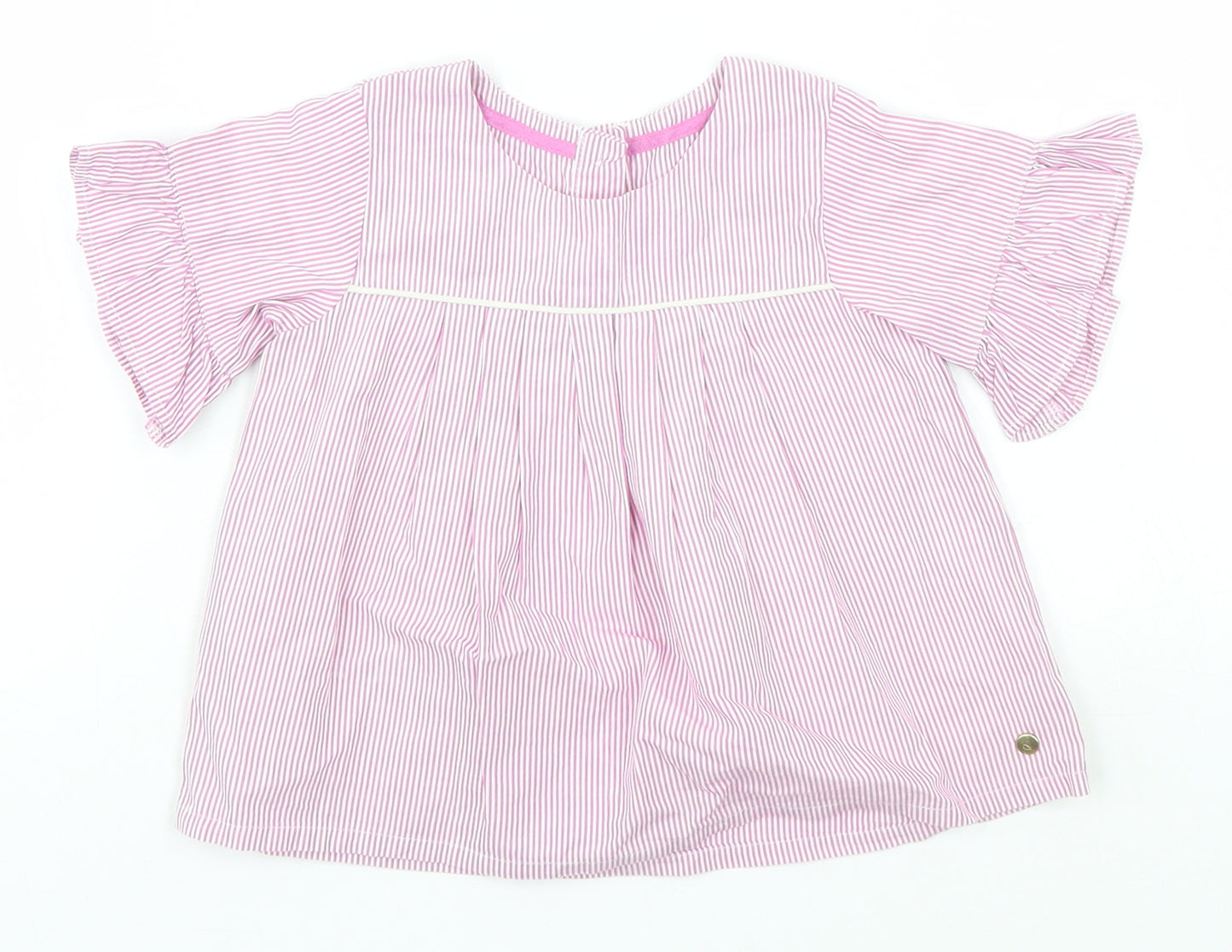 Marks and Spencer Baby Pink Striped  A-Line  Size 9-12 Months