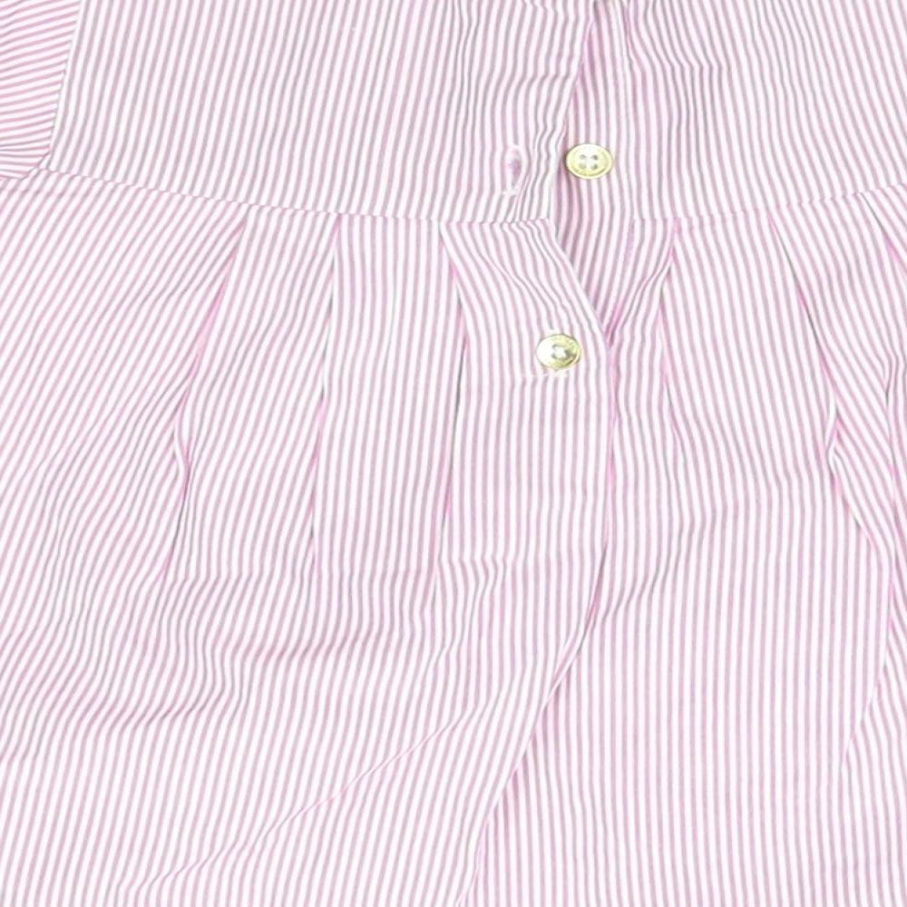 Marks and Spencer Baby Pink Striped  A-Line  Size 9-12 Months