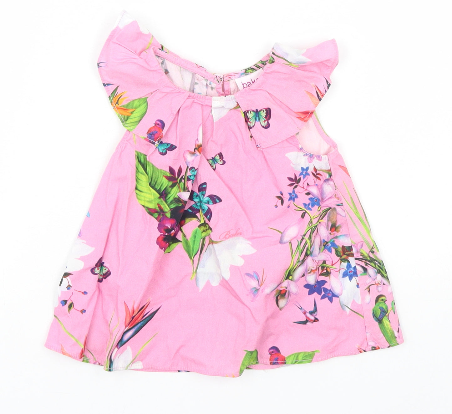 Born By Ted Baker Baby Pink Floral  A-Line  Size 9-12 Months