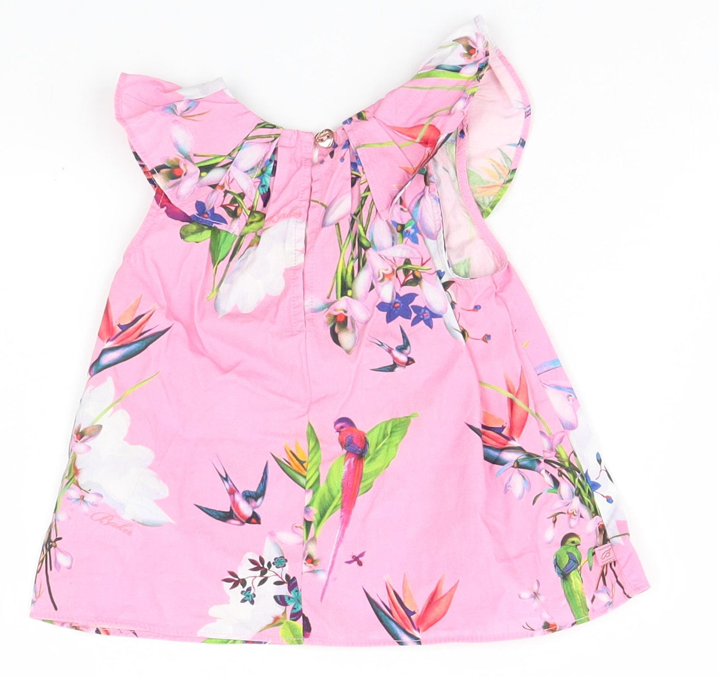 Born By Ted Baker Baby Pink Floral  A-Line  Size 9-12 Months
