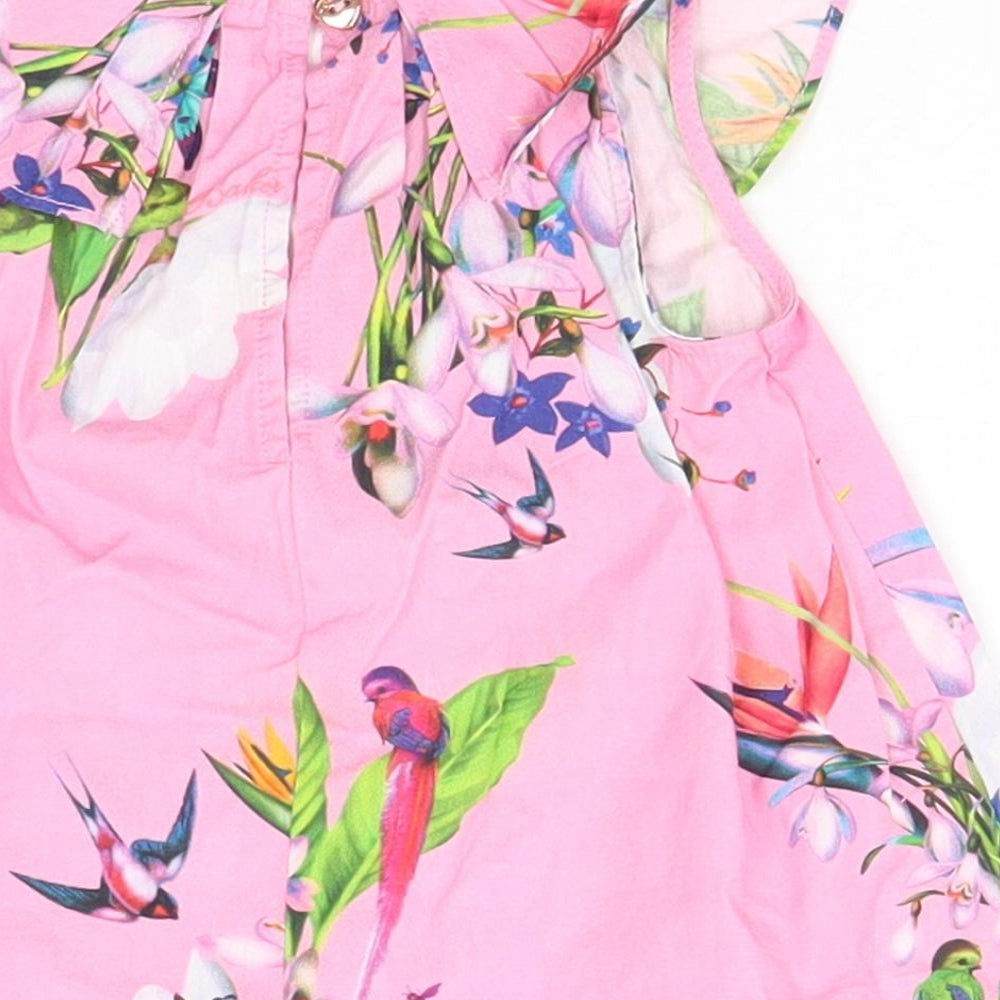 Born By Ted Baker Baby Pink Floral  A-Line  Size 9-12 Months