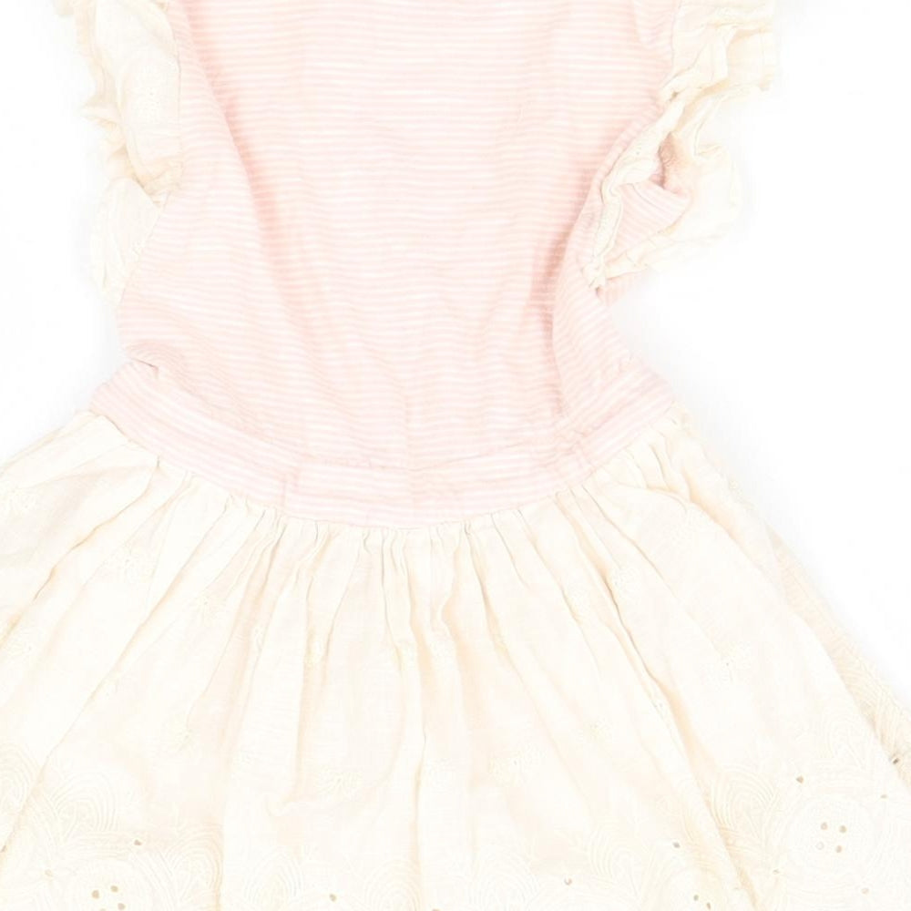NEXT Baby Ivory Striped  A-Line  Size 9-12 Months