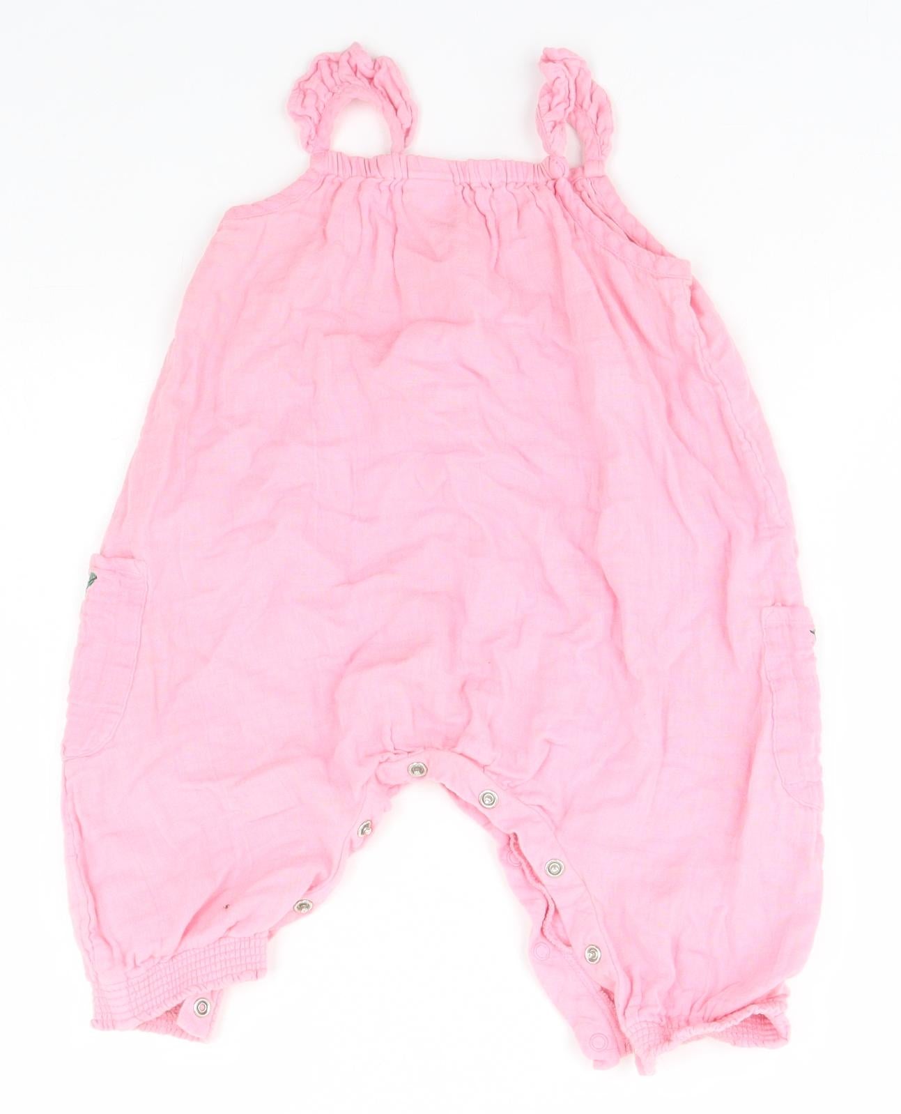 NEXT Baby Pink   Dungaree One-Piece Size 9-12 Months