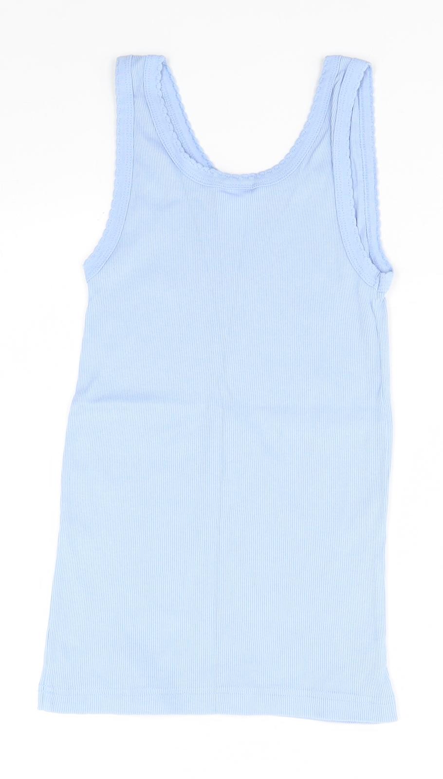 Petite Fleur Womens Blue   Basic Tank Size 12