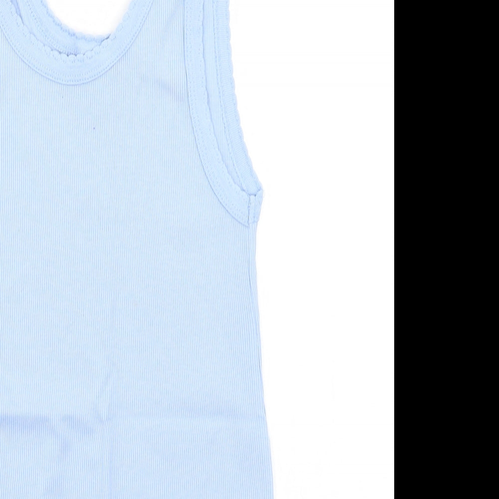 Petite Fleur Womens Blue   Basic Tank Size 12