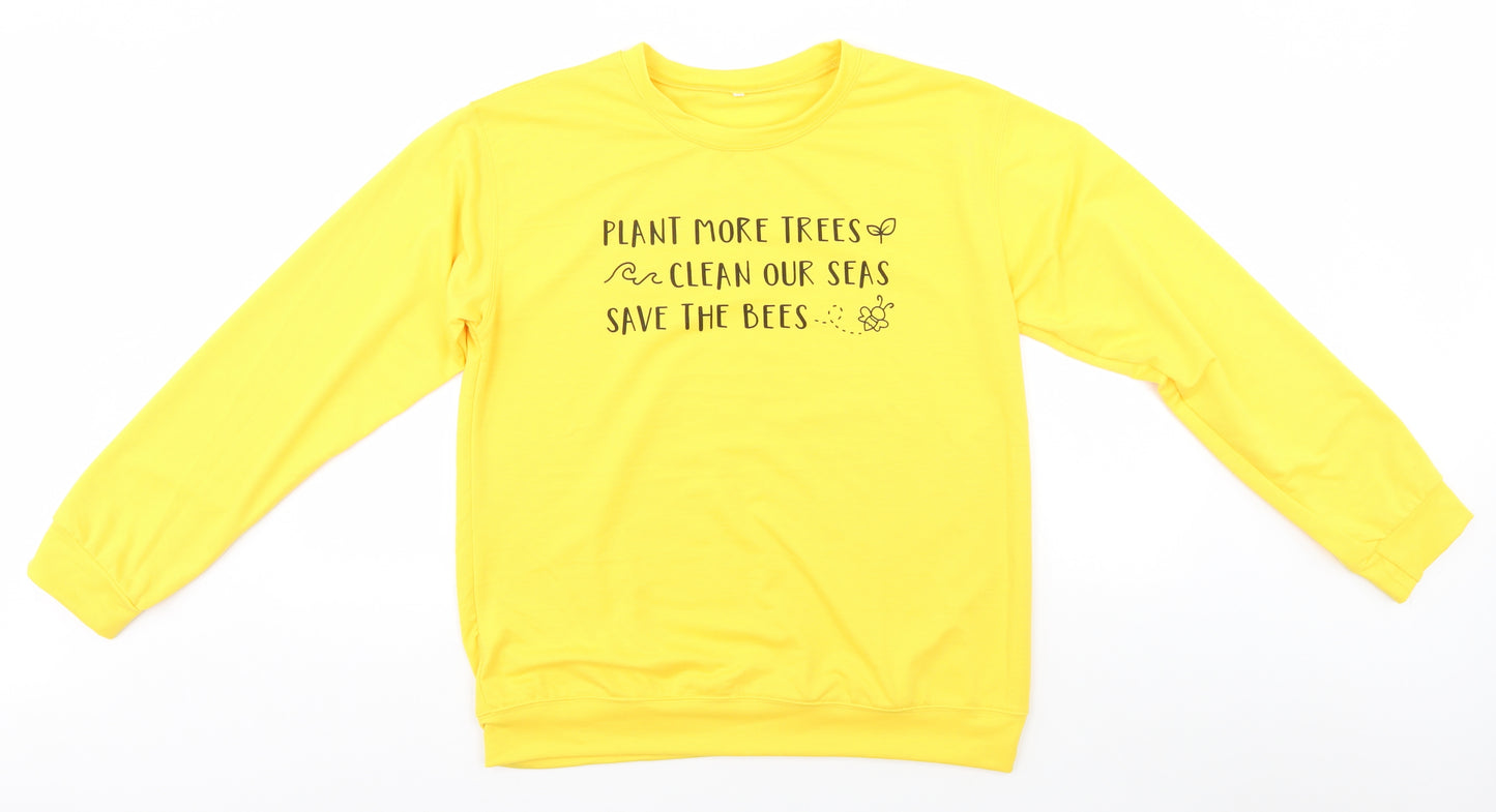 Preworn Mens Yellow   Pullover Jumper Size XL  - Save the Bees