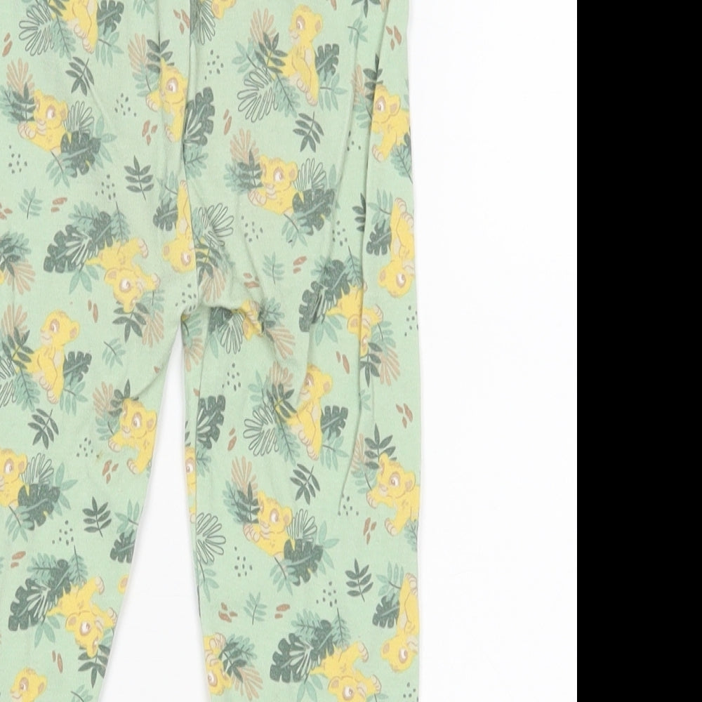 George Girls Green Animal Print  Jogger Trousers Size 2-3 Years - Lion King