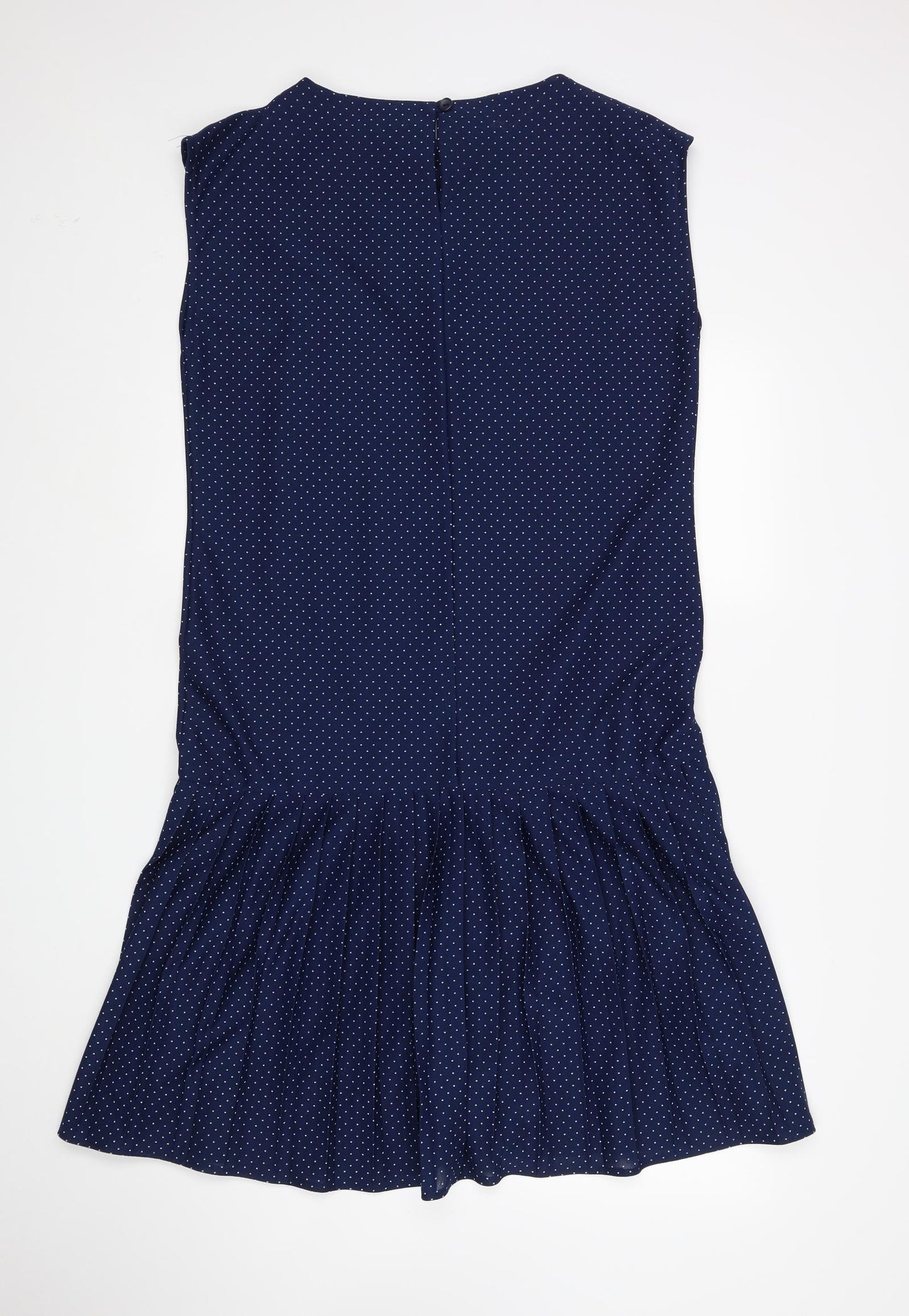 Preworn Womens Blue Polka Dot  Fit & Flare  Size 16