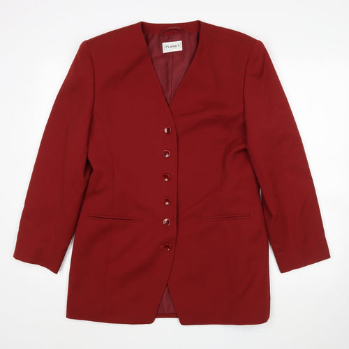 Planet Womens Red   Jacket Sport Coat Size 12