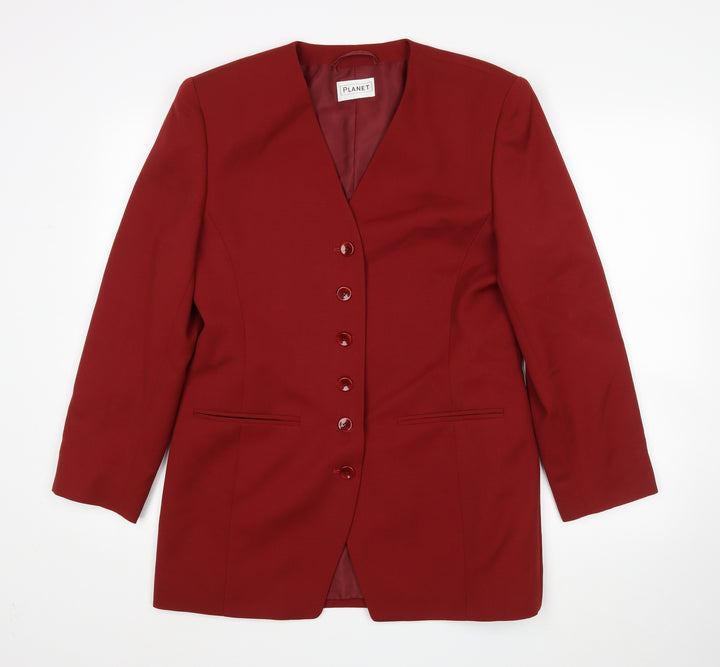 Planet Womens Red   Jacket Sport Coat Size 12