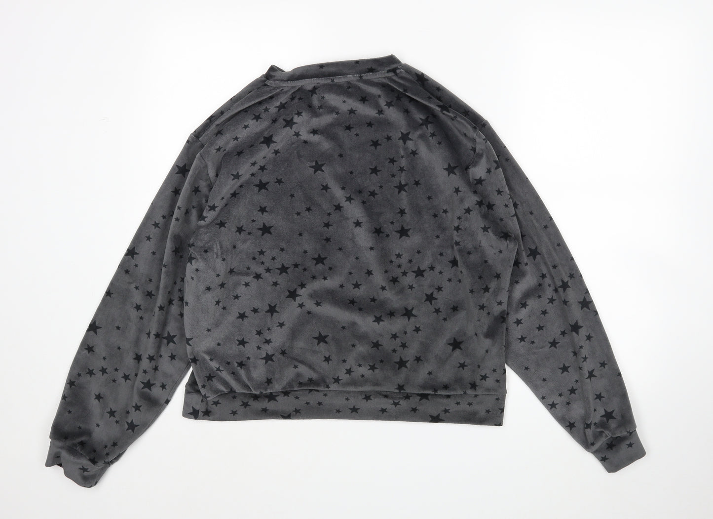 New Look Womens Grey Polka Dot  Top Pyjama Top Size 12