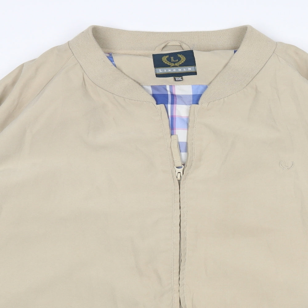 Lincoln Mens Beige   Jacket  Size 3XL