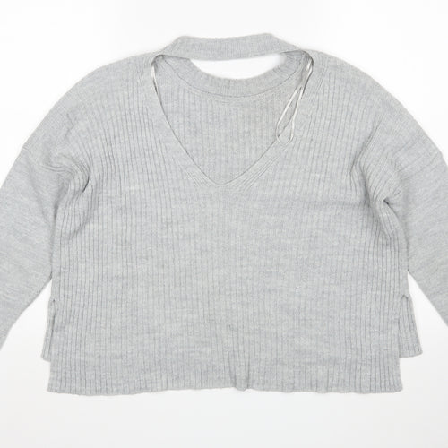 Miss Selfridge Womens Grey   Pullover Jumper Size 8