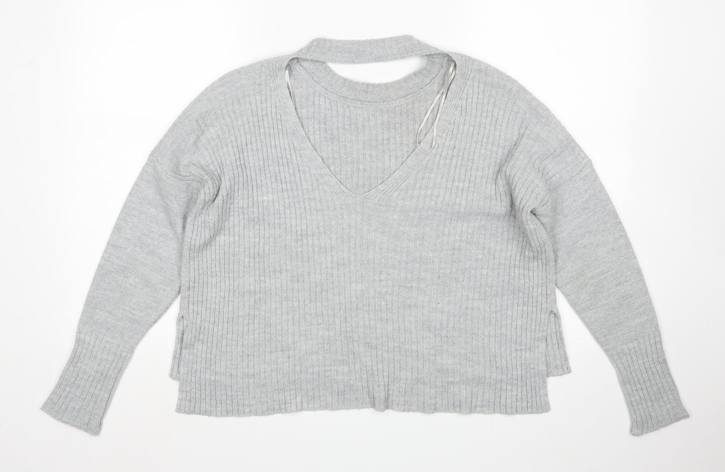 Miss Selfridge Womens Grey   Pullover Jumper Size 8