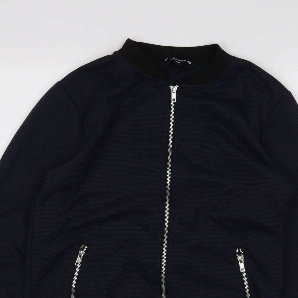 Cedar Wood State Mens Blue   Full Zip Sweatshirt Size XS