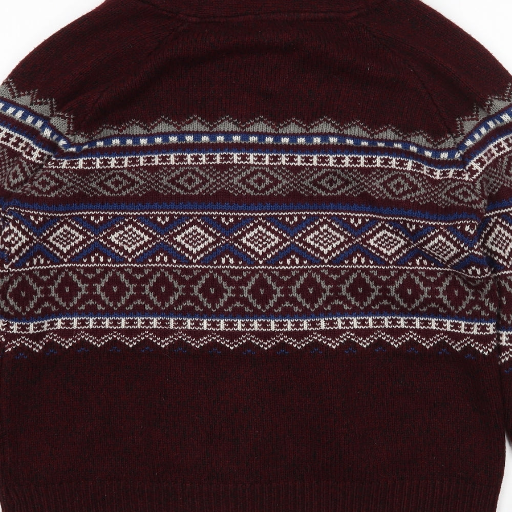 NEXT Mens Multicoloured Argyle/Diamond  Cardigan Jumper Size M