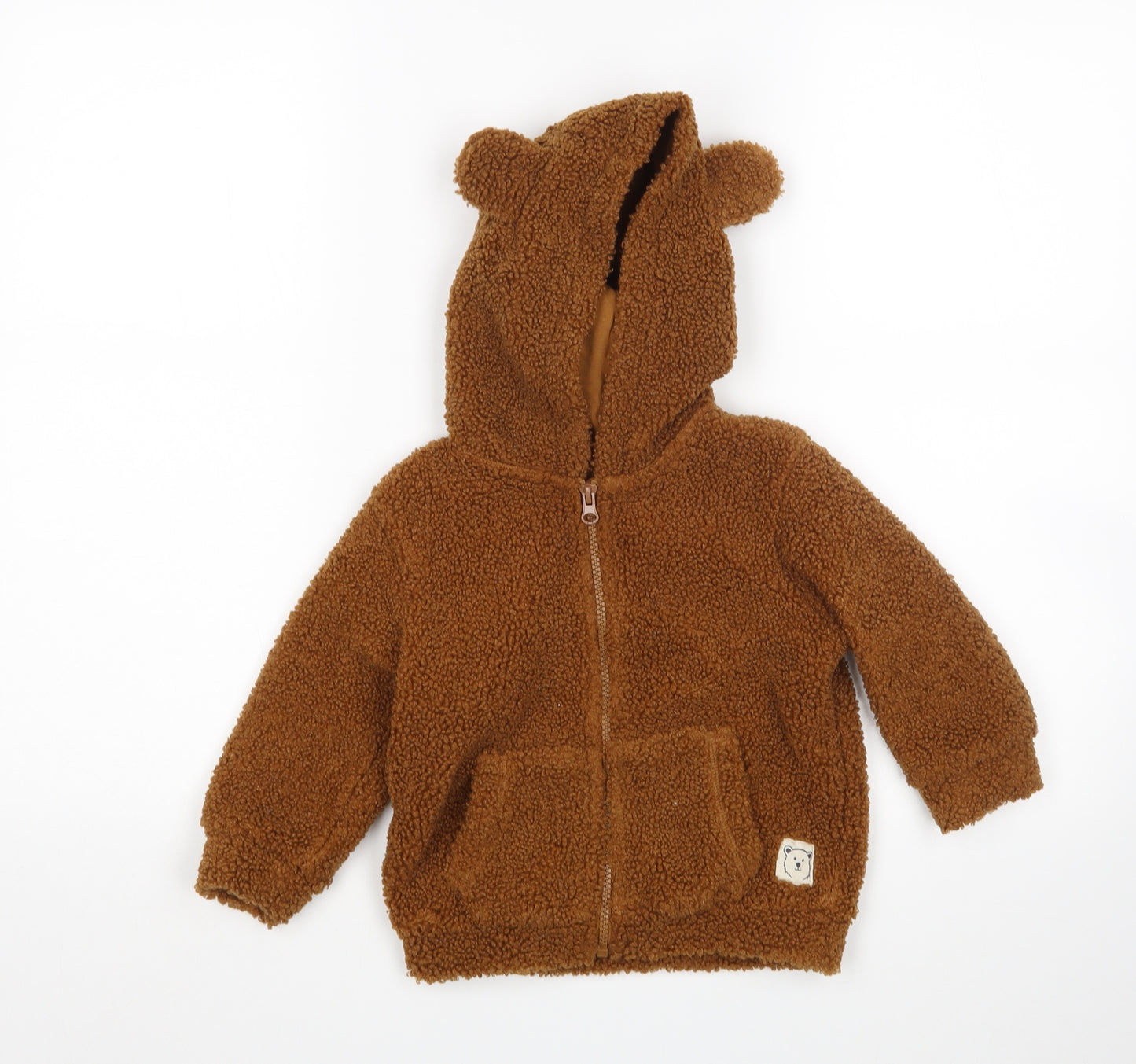 Matalan Boys Brown   Full Zip Jumper Size 18-24 Months