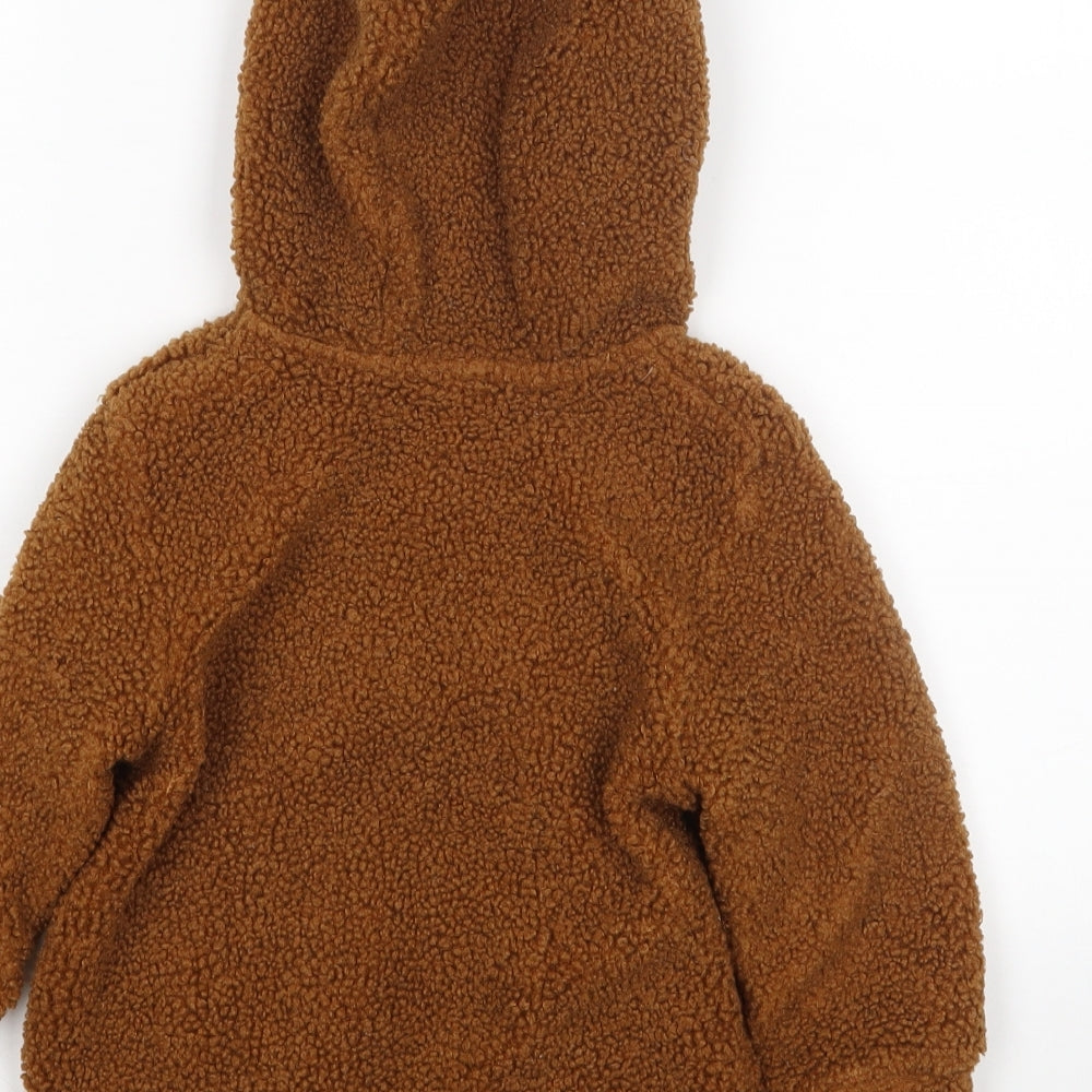 Matalan Boys Brown   Full Zip Jumper Size 18-24 Months