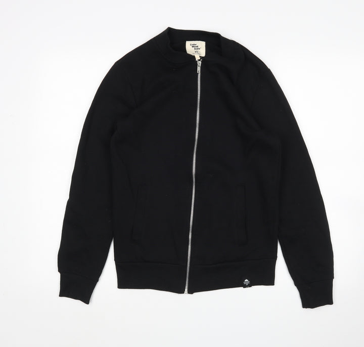 Cedar Wood State Mens Black   Full Zip Sweatshirt Size XS