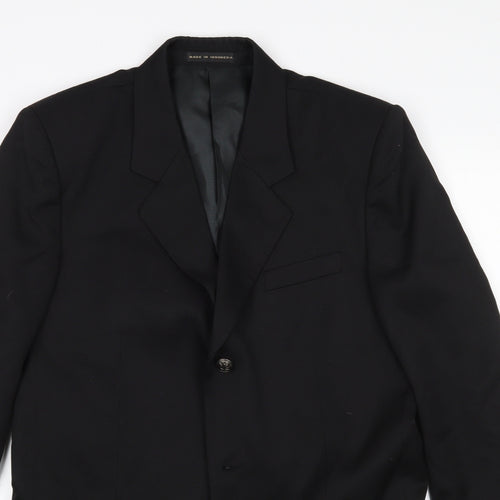 Stanley Blacker Mens Black   Jacket Suit Jacket