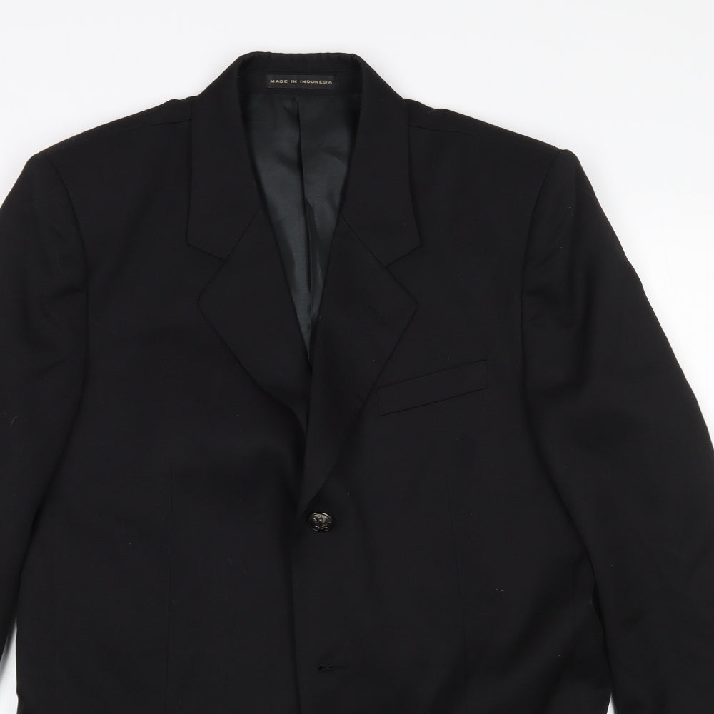 Stanley Blacker Mens Black   Jacket Suit Jacket