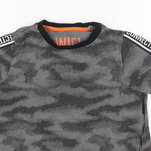Matalan Boys Grey Camouflage  Basic T-Shirt Size 4 Years