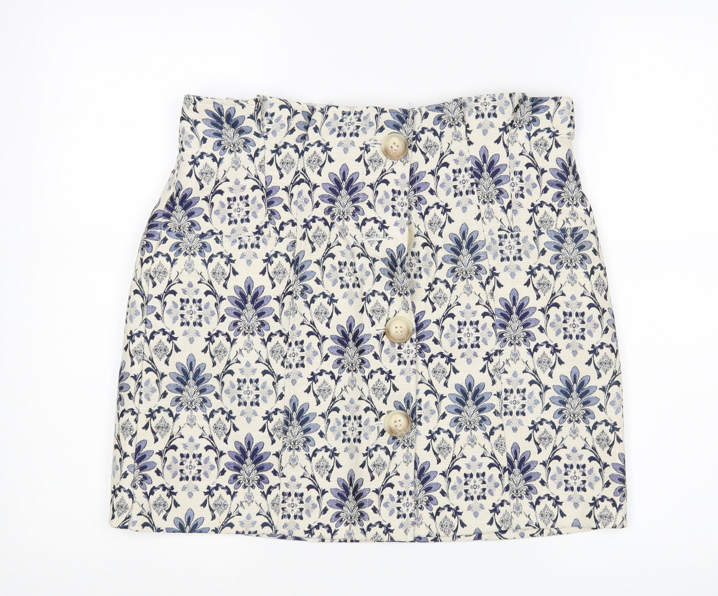 Topshop Womens Multicoloured Floral  Mini Skirt Size 12