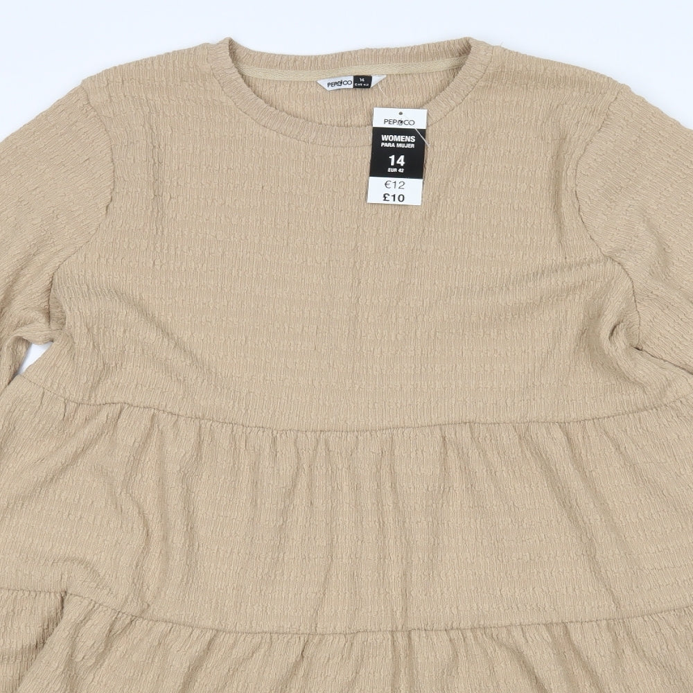 Pep & Co Womens Brown   A-Line  Size 14
