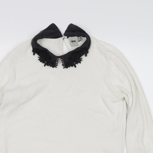 ASOS Womens White   Pullover Jumper Size 10