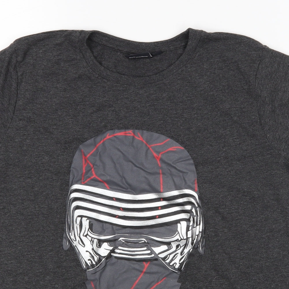 Primark Boys Grey   Basic T-Shirt Size 11-12 Years  - Star wars