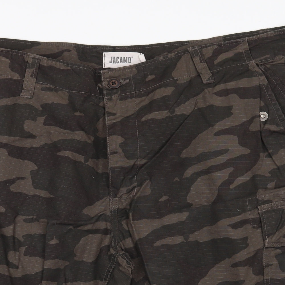 Jacemo Mens Green Camouflage  Cargo Shorts Size 40