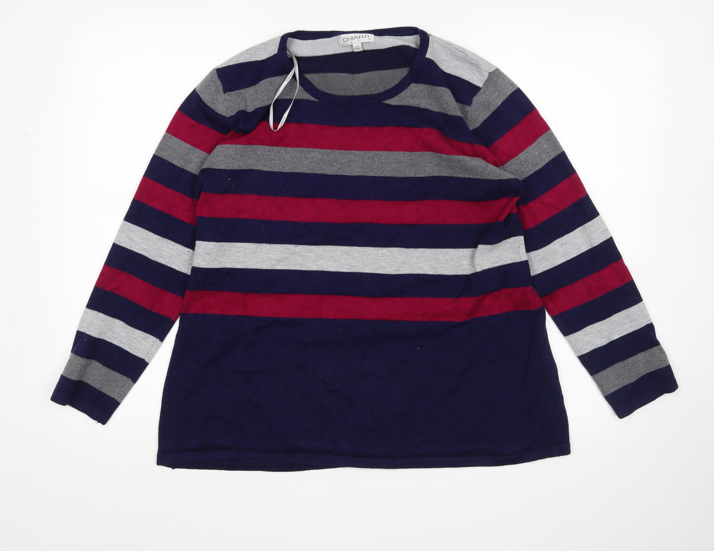 Chianti Womens Multicoloured Striped  Pullover Jumper Size XL
