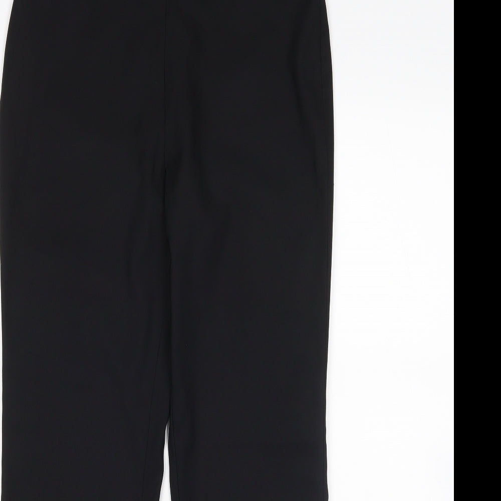 Essentials Womens Black Floral  Trousers  Size 10 L27 in