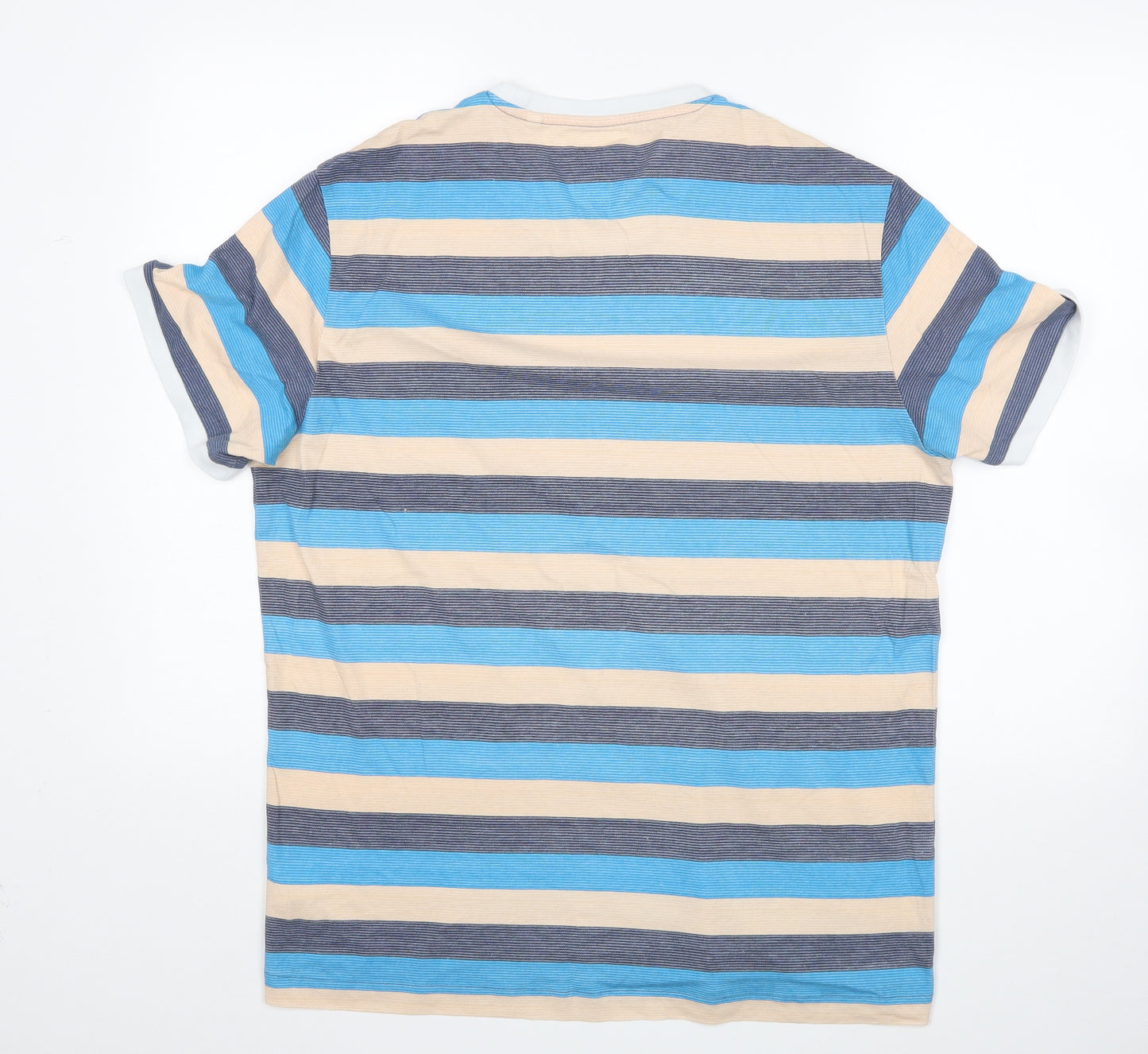Penguin Mens Multicoloured Striped   T-Shirt Size XL
