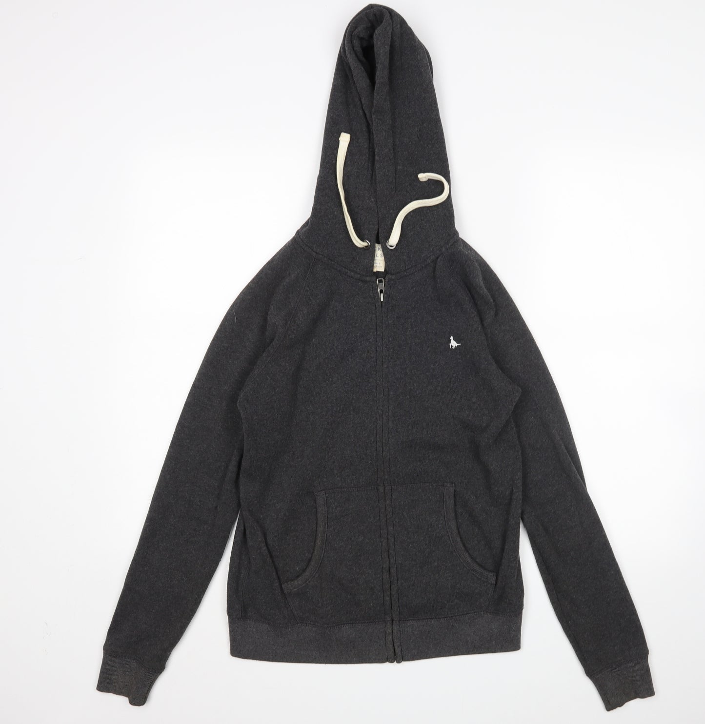 Jack Wills Womens Grey   Full Zip Hoodie Size 10