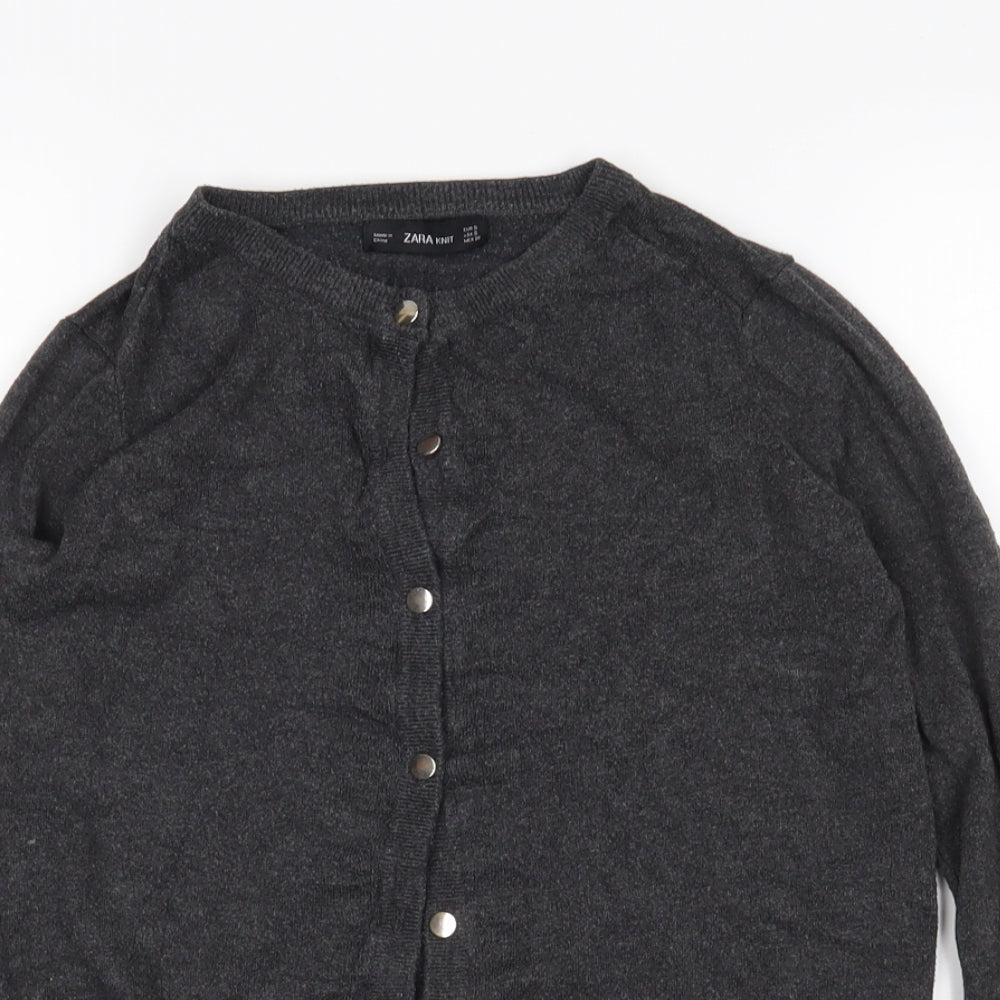 Zara Womens Grey   Cardigan Jumper Size S