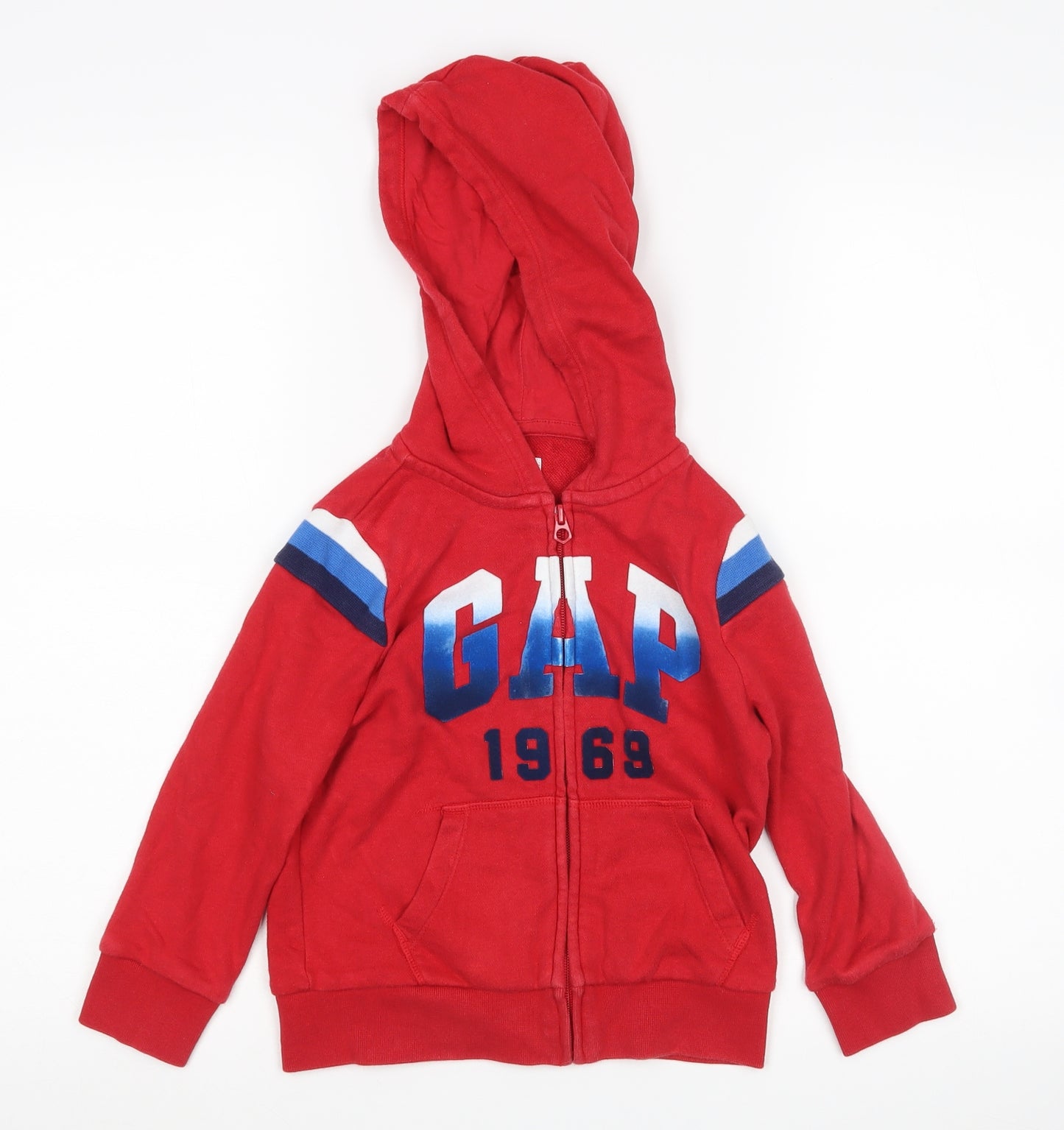 Gap Boys Red Batik  Full Zip Hoodie Size 4-5 Years
