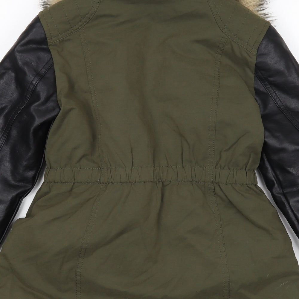 Y.D Girls Green   Overcoat Coat Size 8-9 Years