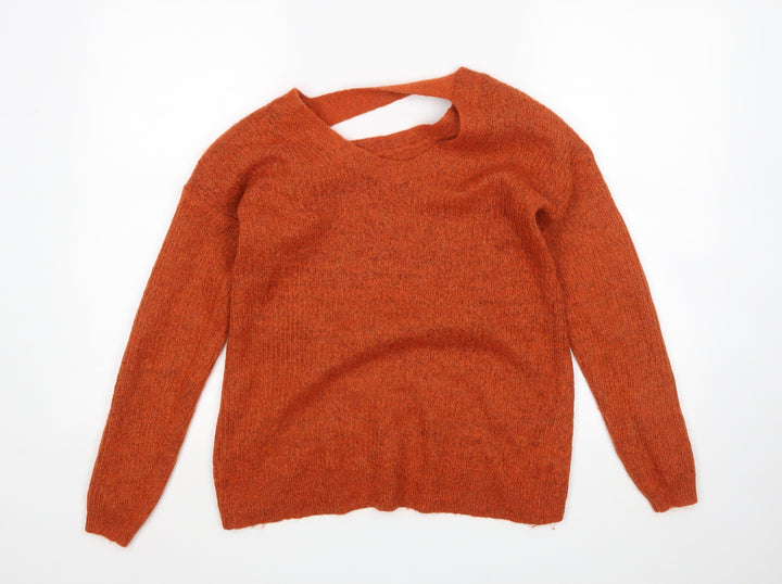 TU Womens Orange Pullover Jumper Size 10