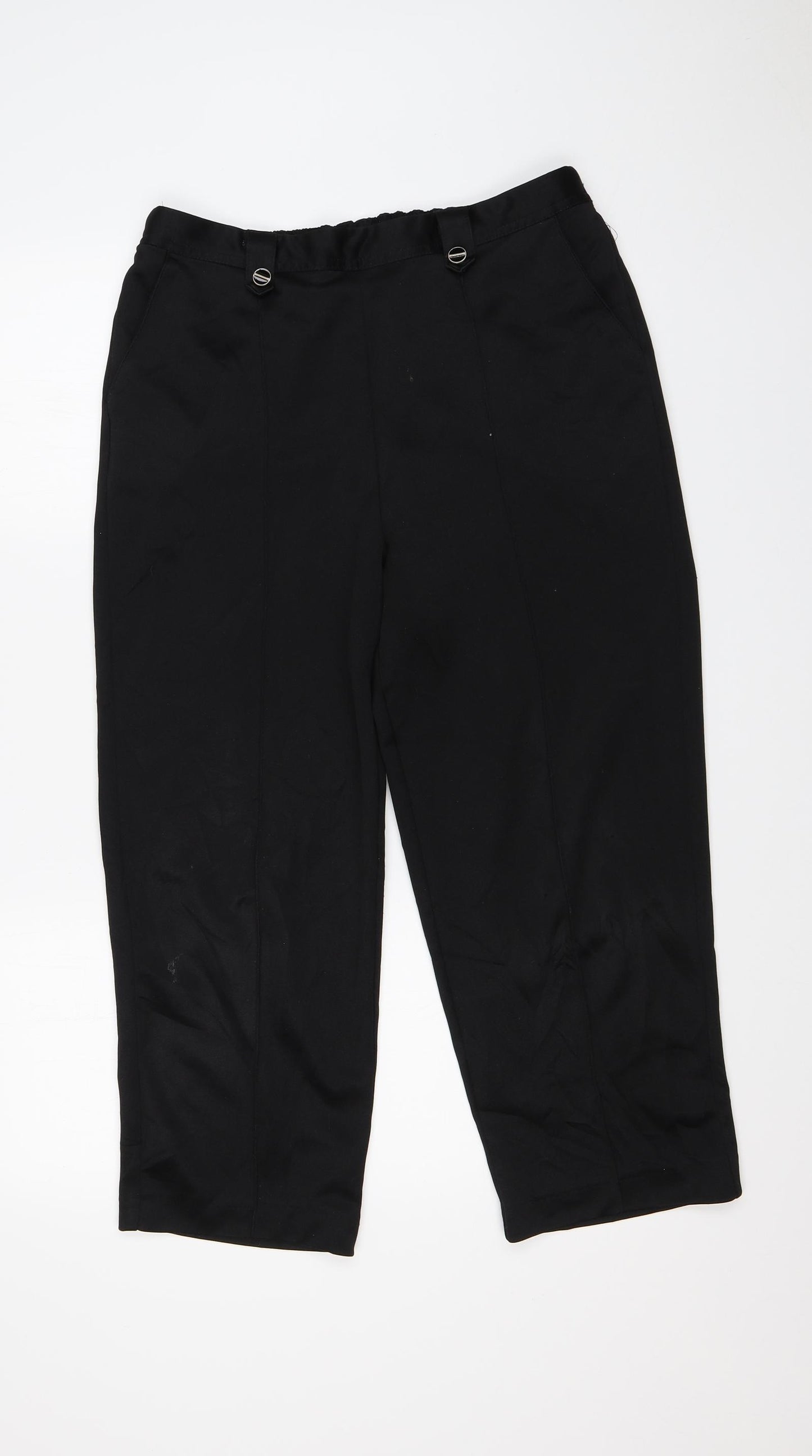 BM Womens Black   Trousers  Size 14 L22 in