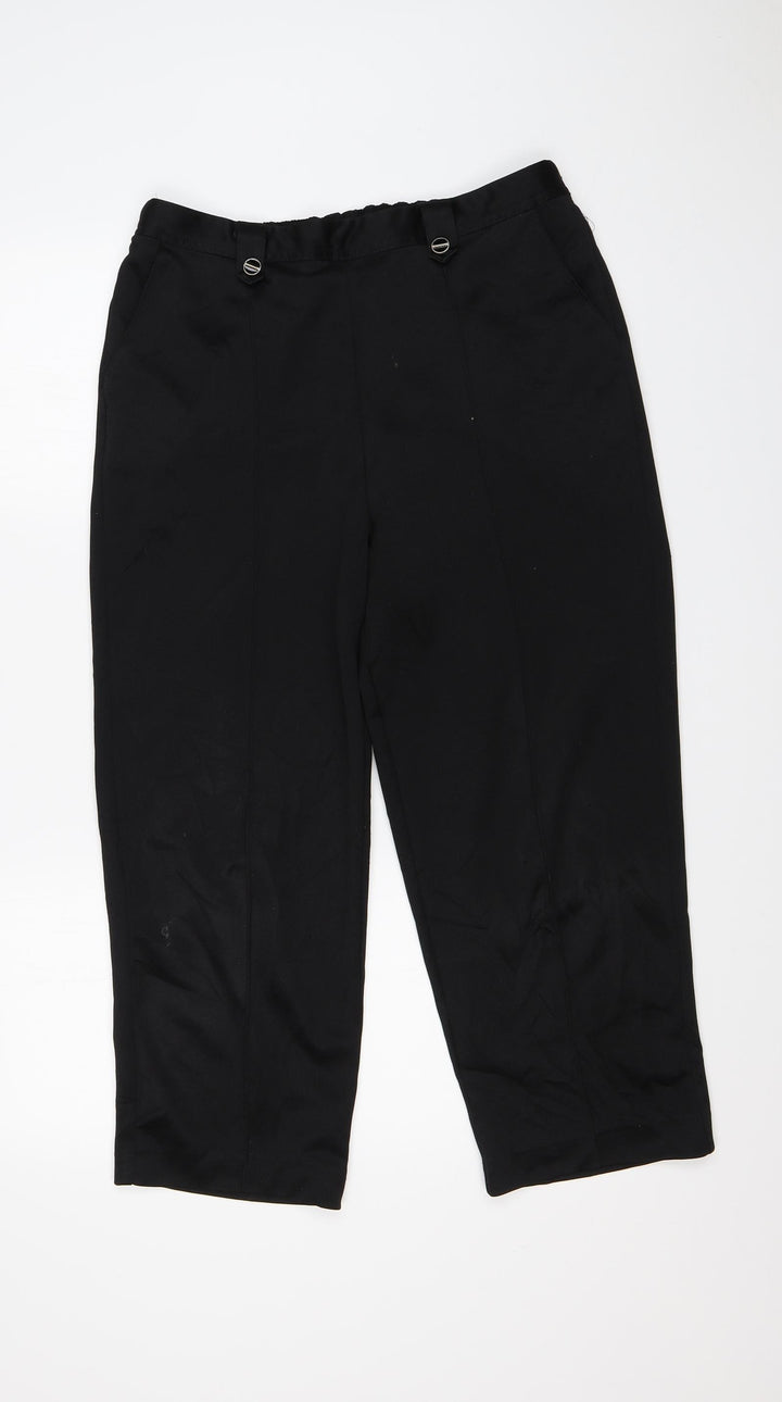 BM Womens Black   Trousers  Size 14 L22 in