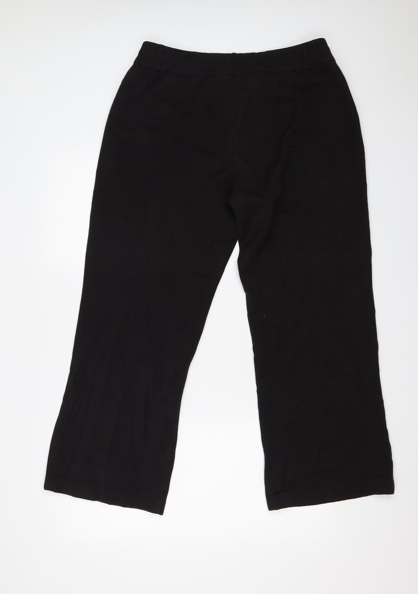 BM Womens Black   Trousers  Size 14 L28 in