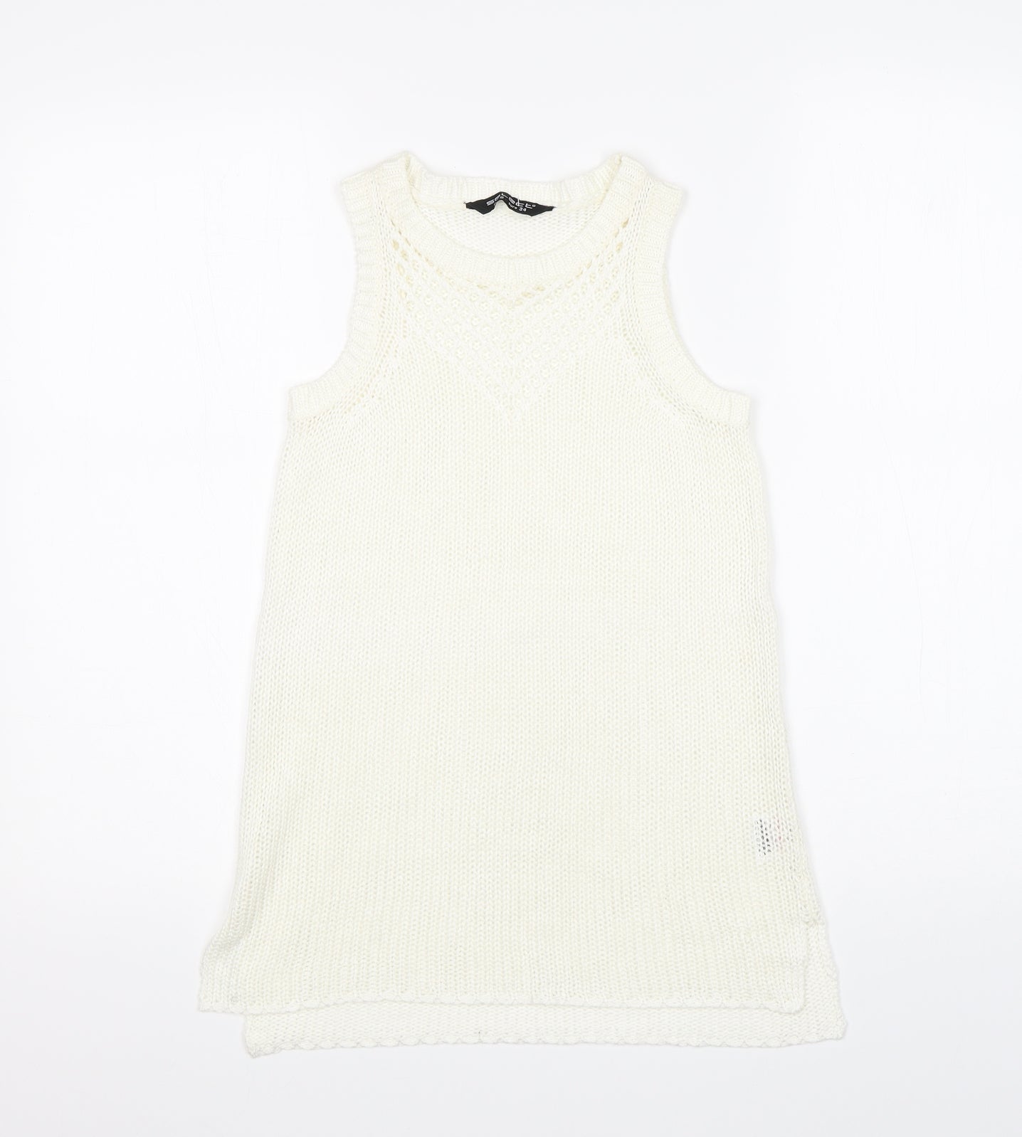 Select Womens White   Basic Tank Size 6