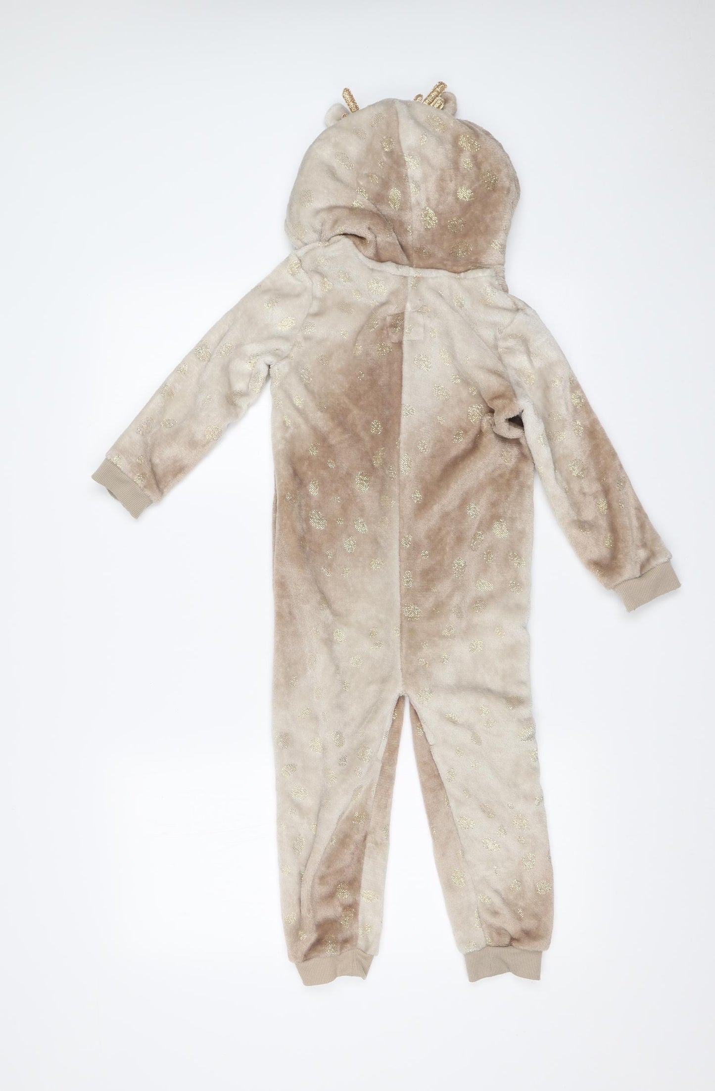 Primark Girls Brown Polka Dot   One Piece Size 4-5 Years