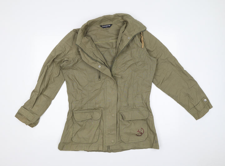 SKINNI Womens Green   Overcoat Coat Size M
