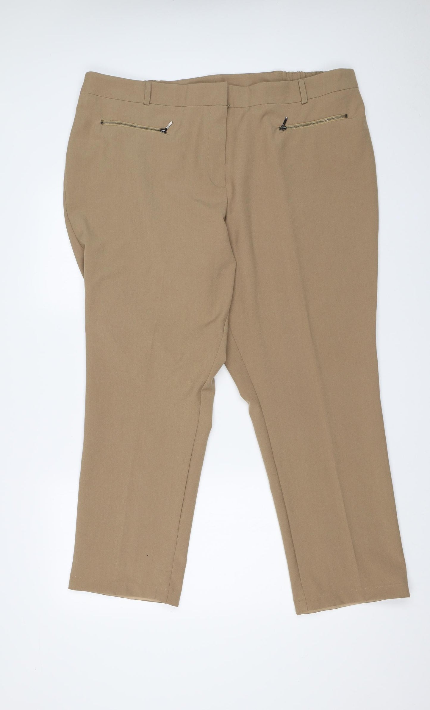 MARISOTA Womens Brown   Carrot Trousers Size 22 L27 in