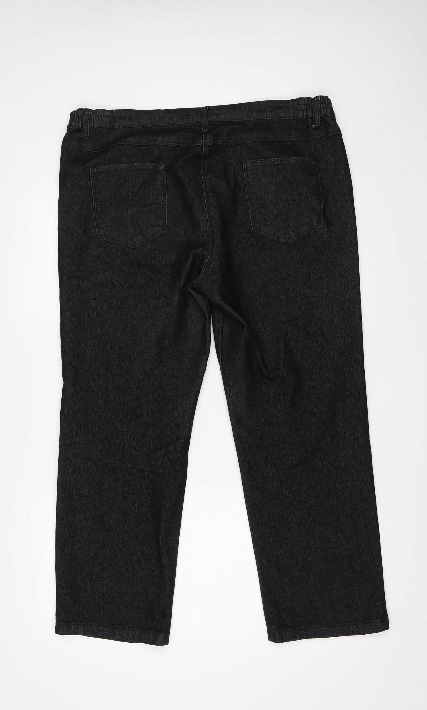 Preworn Womens Black   Straight Jeans Size 16 L25 in